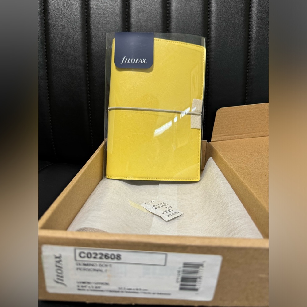 Filofax Domino Soft Personal - Lemon NWT